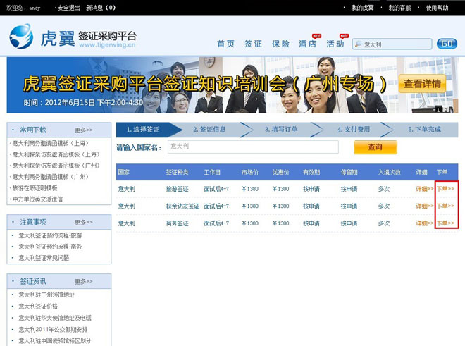 签证类别